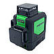 Рівень лазерний нівелір 3x360° (H360/2xV360, зелений промінь) PROTESTER LL412G, фото 2