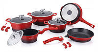 Набор сковород и кастрюль Royalty Line RL-ES2014M Red/Black