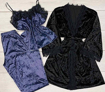 Жіночий велюровий халат і піжама, одяг для сну та відпочинку