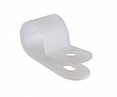 Скоба кабельна Ø6мм нейлон білий (1 шт.) [A0150140003] CHS 1/4R АСКО