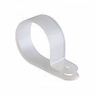 Скоба кабельна Ø25мм нейлон білий (1 шт.) [A0150140009] CHS 1R АСКО