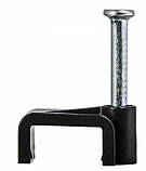 Скоба кріпильна 5мм пласка з цвяхом нейлон чорний (1 шт.) [A0150030028] АСКО, фото 2