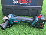 Акумуляторна кутова шліфмашина болгарка 125 мм 48 Вт УШМ турбинка Бош Bosch GWX 48V-10C, фото 7