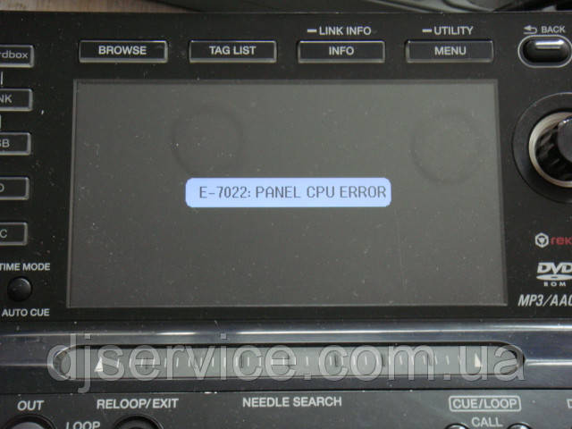 Repair ремонт E-7022 PANEL CPU ERROR Pioneer cdj2000nexus, cdj2000nxs, фото 1