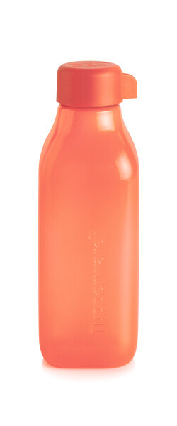 Еко-пляшка (500 мл) квадратна, без клапана, корал, фото 1