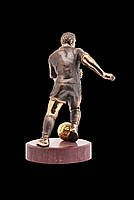 Бронзова статуетка Vizuri Футболіст на мармуровій підставці, фото 2