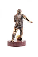 Бронзова статуетка Vizuri Футболіст на мармуровій підставці, фото 3