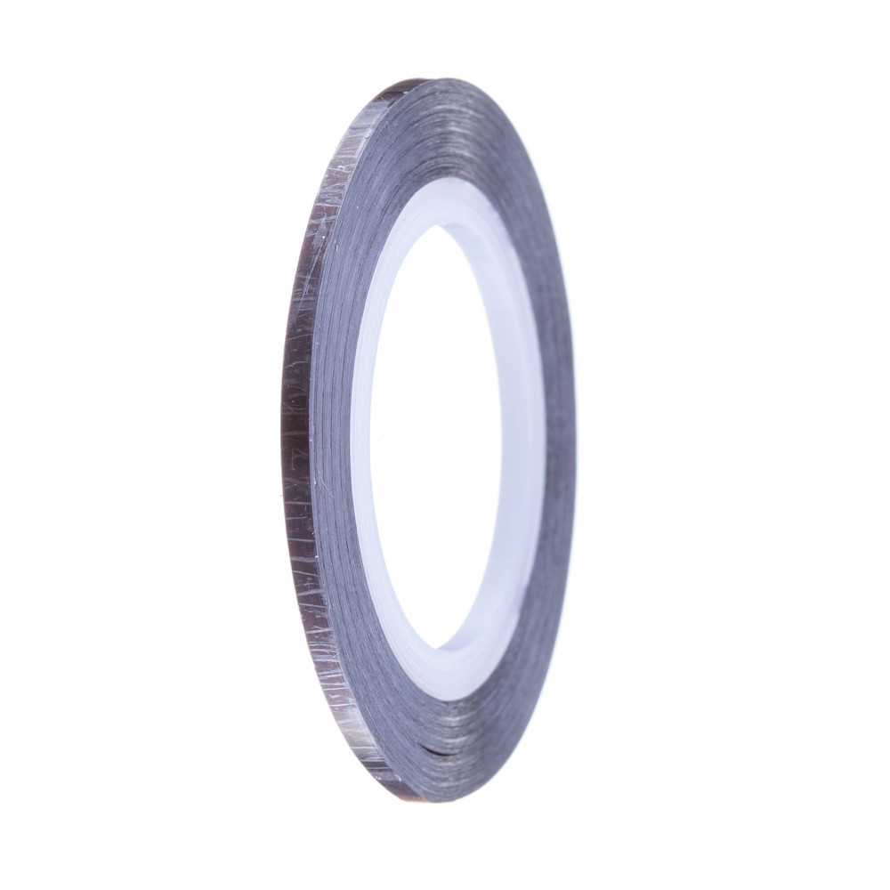 Стрічка-скотч для декору 2 мм, Т100 чорна з смужками