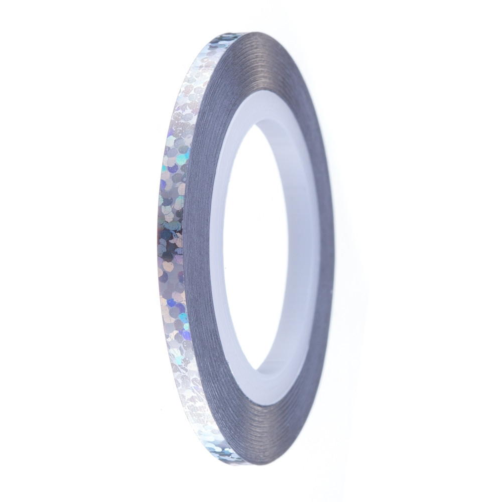 Стрічка-скотч для декору 3 мм, Т97 голограма срібло