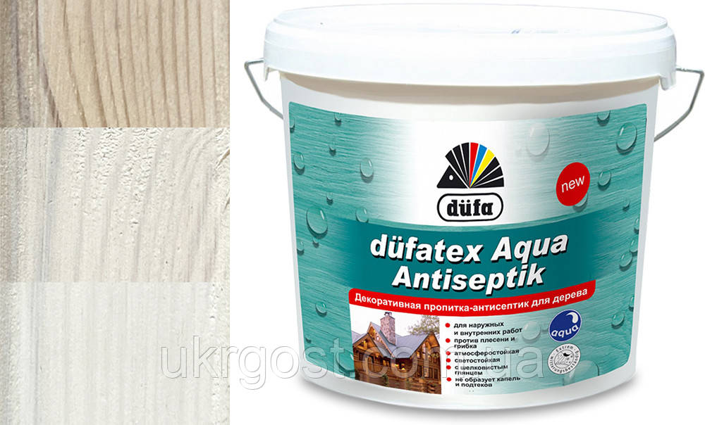 Просочення для дерева Dufa Dufatex Aqua Antiseptik Білий глянсовий шовковистий 0,75 л