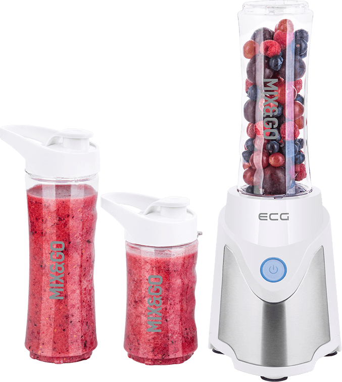 Фітнес-блендер для смузі ECG SM 5030 Mix&Go (500Вт, 3 чаші, 2 термочехла, Чехія), фото 1