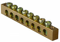 Шина нулевая 8 отверстий 6х9мм медь крепления по краям [A0150120065] АСКО-УКРЕМ