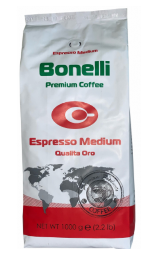 Кава Bonelli Espresso Medium Qualita Oro в зернах 1 кг