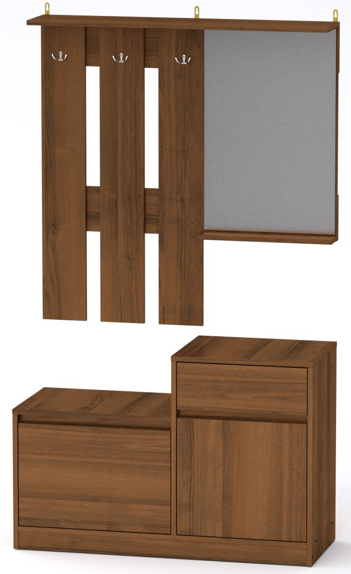 Передпокій Влада Горіх екко Компаніт (110х38х168,3 см), фото 1