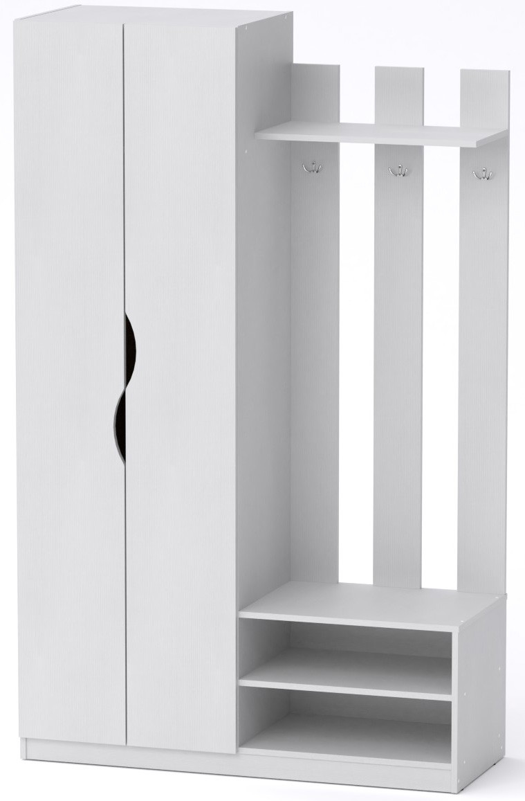 Передпокій Ніна Німфея альба (білий) Компаніт (120,2х46,4х195 см), фото 1