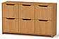 Сучасний комод 6Д із шістьма двостулковими дверцятами бук 130х42х80 см Компаніт, фото 5