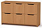 Сучасний комод 6Д із шістьма двостулковими дверцятами яблуня 130х42х80 см Компаніт, фото 7