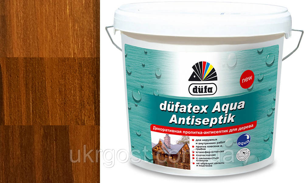 Просочення для дерева Dufa Dufatex Aqua Antiseptik Горіх шовковистий глянець 10 л