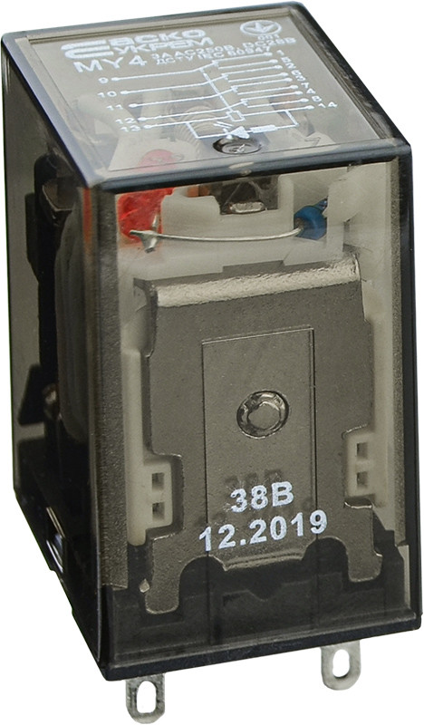 Проміжне реле 3А 4к 24V DC МY4 [A0090010015] АСКО, фото 1