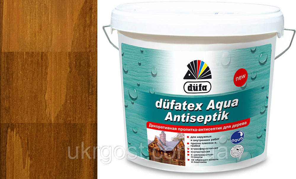 Просочення для дерева Dufa Dufatex Aqua Antiseptik Дуб шовковистий глянець 2,5 л