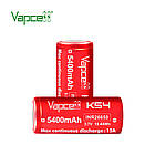Аккумулятор 26650 Li-Ion Vapcell INR26650 K54, 5400mAh, 15A, 4.2/3.6/2.5V, Red, фото 2