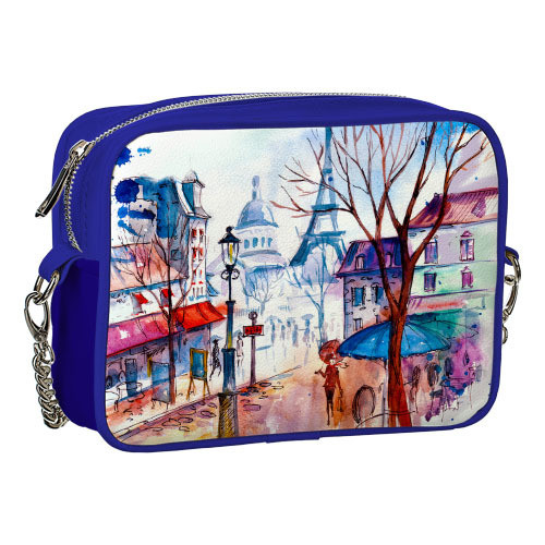 Сумка на ланцюжку Улица в Париже 21x17x7 см, фото 1