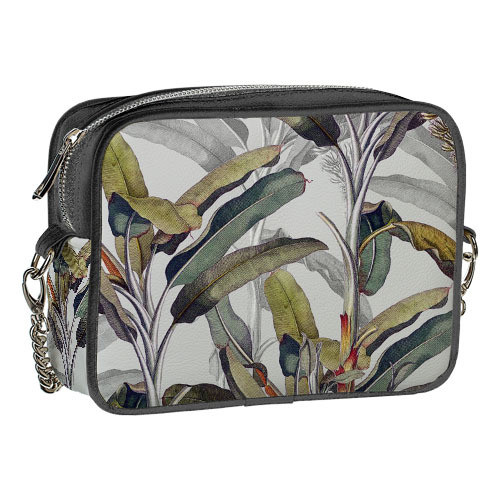 Сумка на ланцюжку Длинные тропические листья 21x17x7 см, фото 1