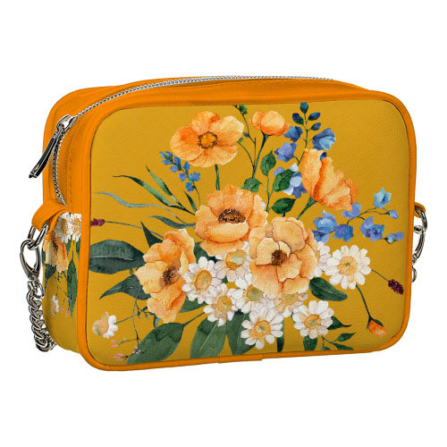 Сумка на ланцюжку Букет из полевых цветов 21x17x7 см, фото 1