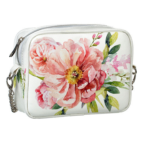 Сумка на ланцюжку Розовый распустившийся цветок 21x17x7 см, фото 1