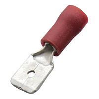 Кабельний наконечник (0.5-1.0 мм) плоский штекер (тато) з ізоляцією (100 шт) (Haupa) 260510