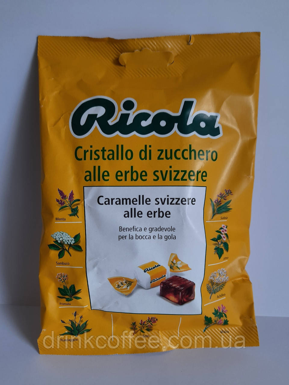 Натуральні льодяники Ricola Caramelle svizzere alle erbe (трави) 70 г