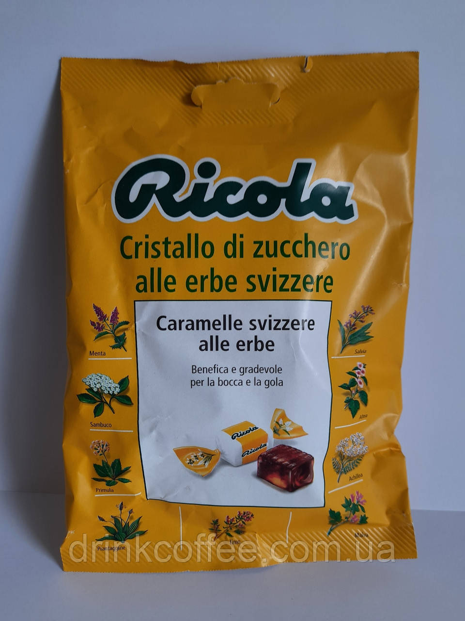 Натуральные леденцы Ricola Caramelle svizzere alle erbe (травы) 70г - фото 1 - id-p1418671758