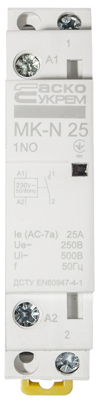 Контактор модульний 1P 25A 1NO 220V [A0040030022] MK-N АСКО