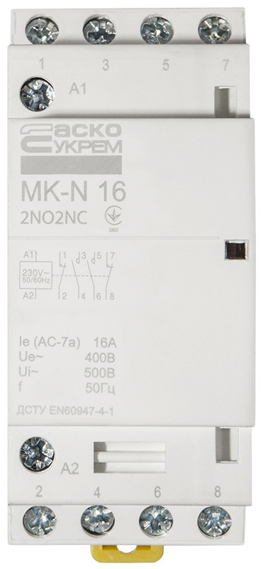 Контактор модульний 4P 16A 2NO+2NC 220V [A0040030028] MK-N АСКО