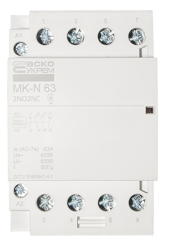 Контактор модульний 4P 63A 2NO+2NC 220V [A0040030037] MK-N АСКО