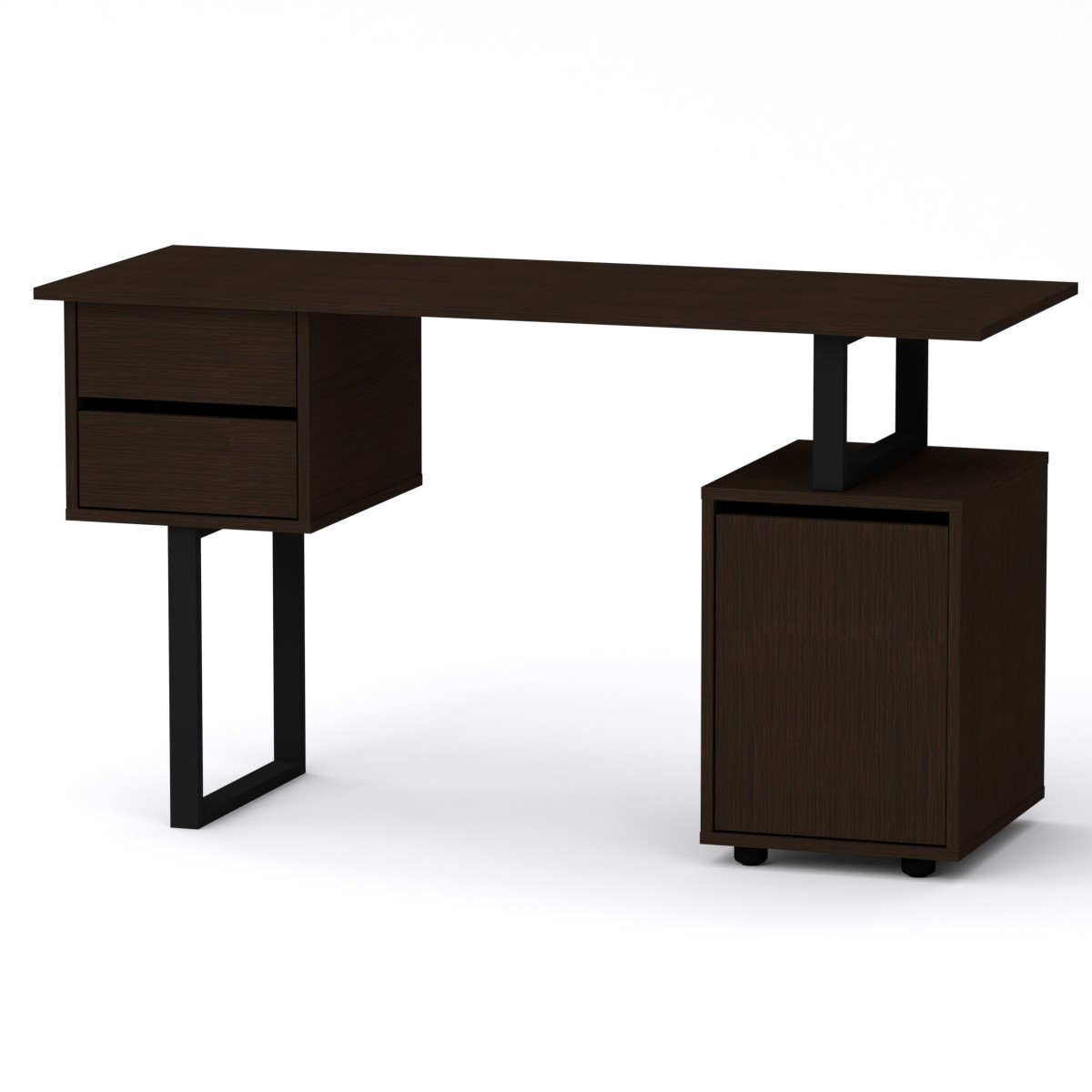 Стіл письмовий Лофт-4 Венге темний Компаніт (130х50х72.8 см), фото 1