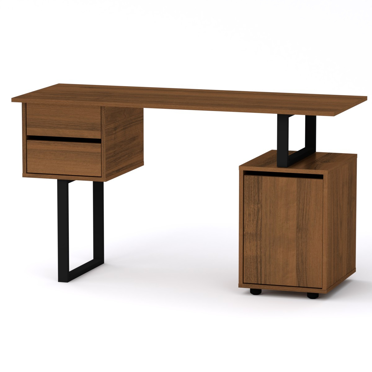 Стіл письмовий Лофт-4 Горіх екко Компаніт (130х50х72.8 см), фото 1