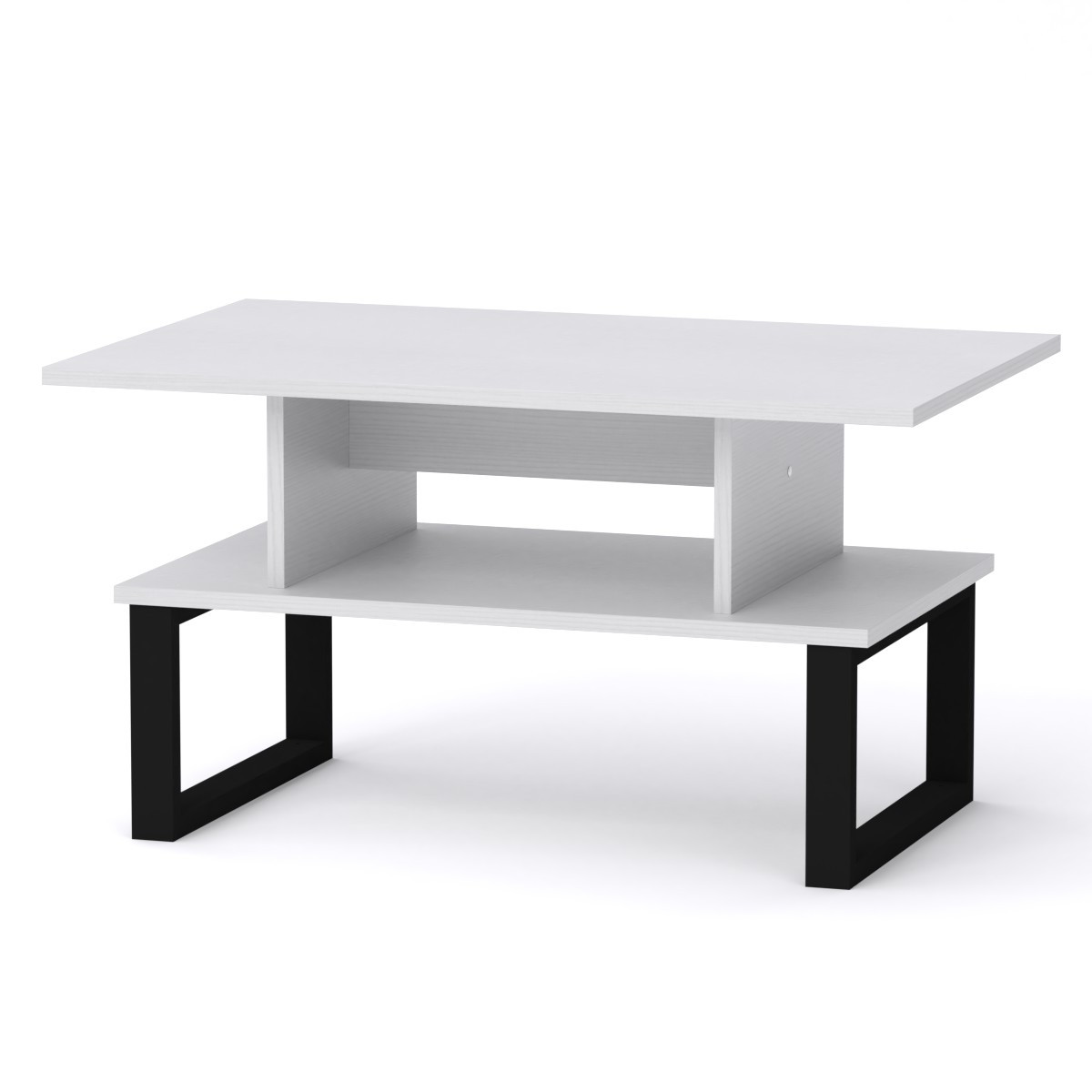 Стіл журнальний Лофт-2 Німфея альба (білий) Компаніт (80х50х42.6 см), фото 1