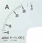 Шкала для амперметра А-96-6 30/5А 96x96мм [A0190010079] А-96-6 АСКО
