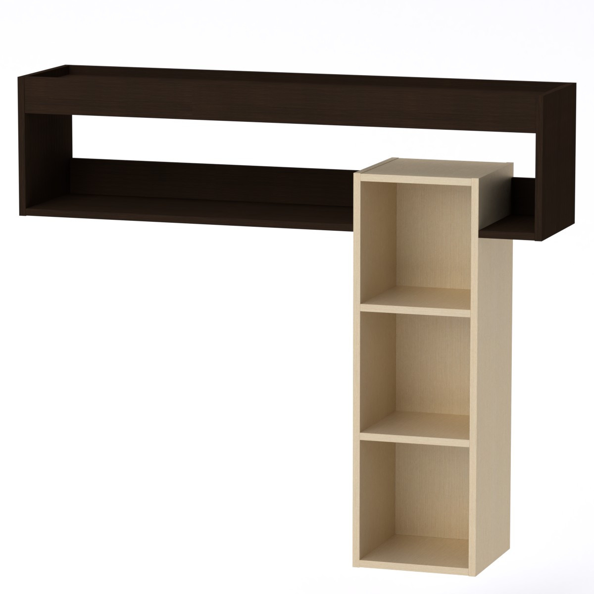 Полку МГ-6 Тумба навісна-3 Компаніт Венге комбі (120х28х105 см), БЕЗКОШТОВНА доставка в точку видачі Rozetka, фото 1