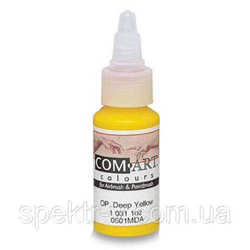 Фарба акрилова Com Art 10311 Opaque Deep Yellow глибока жовта покривна, 28 мл, фото 1