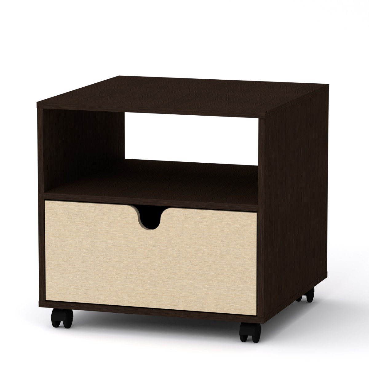 Стіл журнальний МГ-7 Компаніт Венге темний + венге світлий (60х60х58,2 см), фото 1