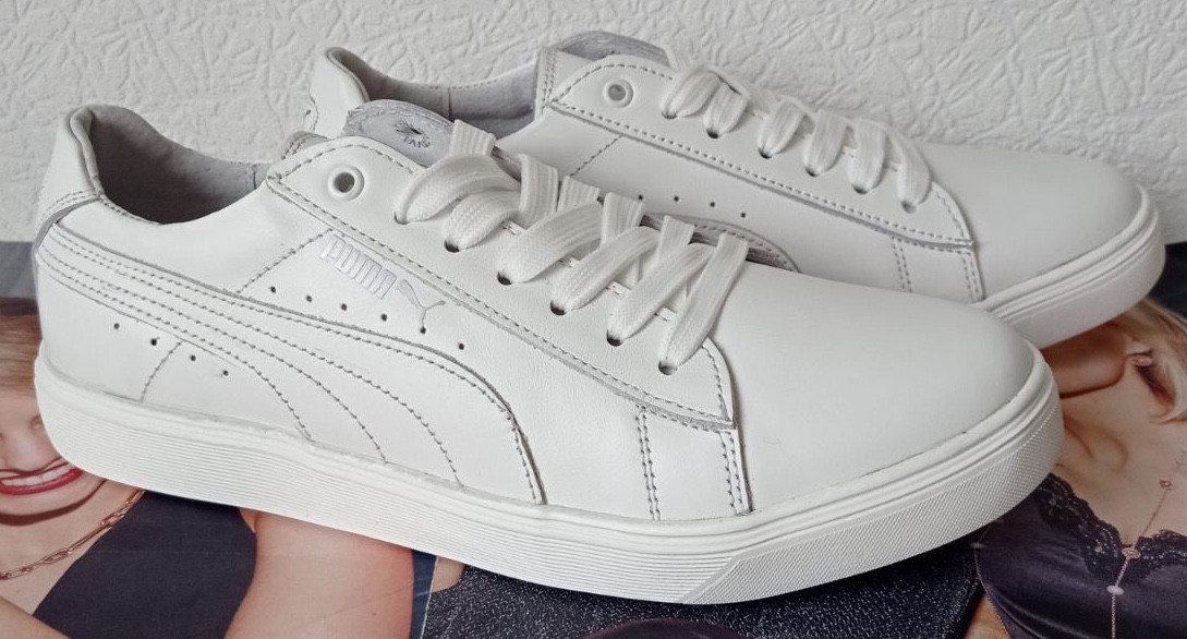 Puma classic! Кросівки-кеди жіночі з білої натуральної шкіри пума ! Дуже зручні 38,40 розм