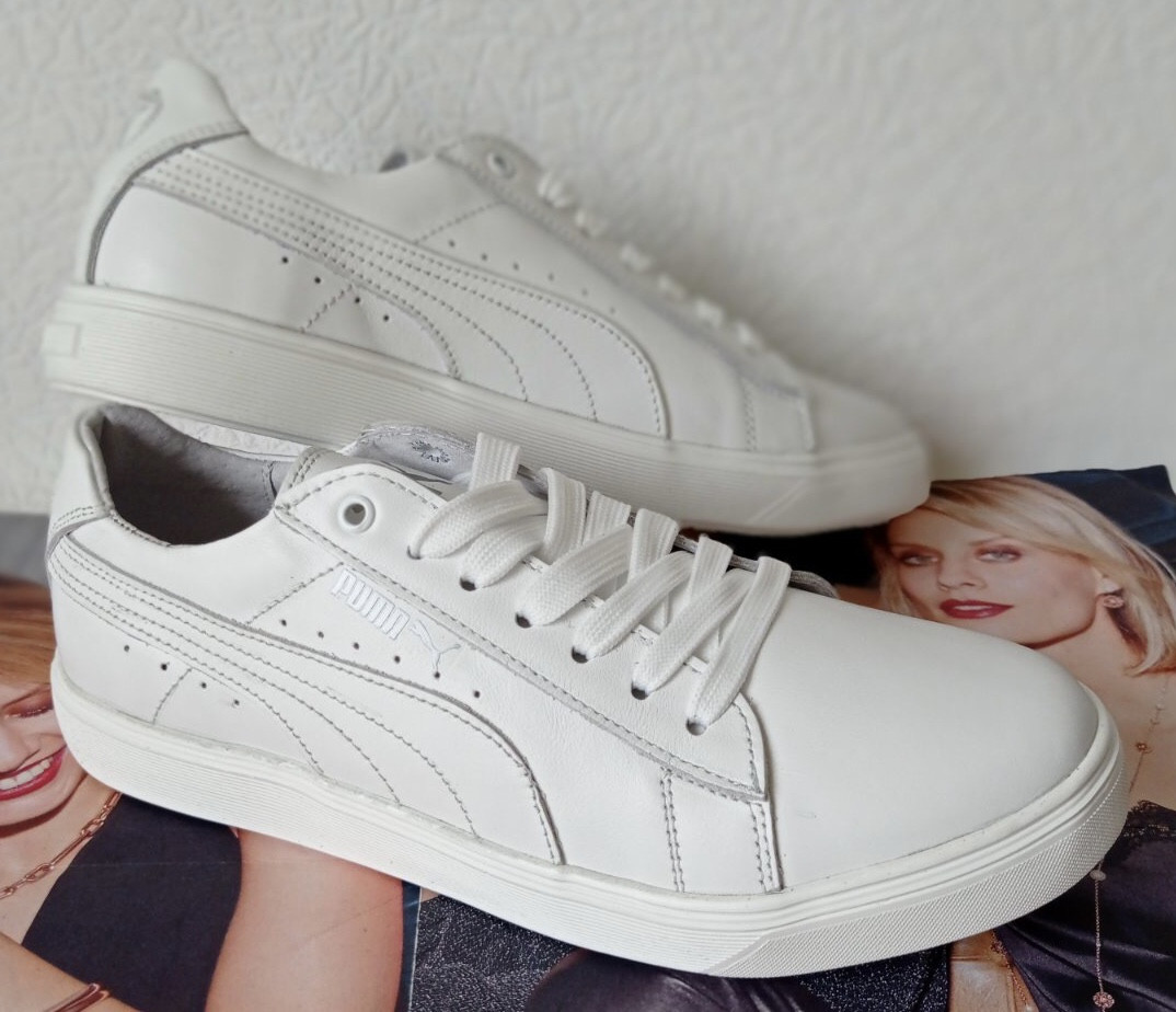 Puma classic ! Кросівки кеди пума дитячі з білої натуральної шкіри для дівчаток і хлопчиків! унісекс 38,40 р