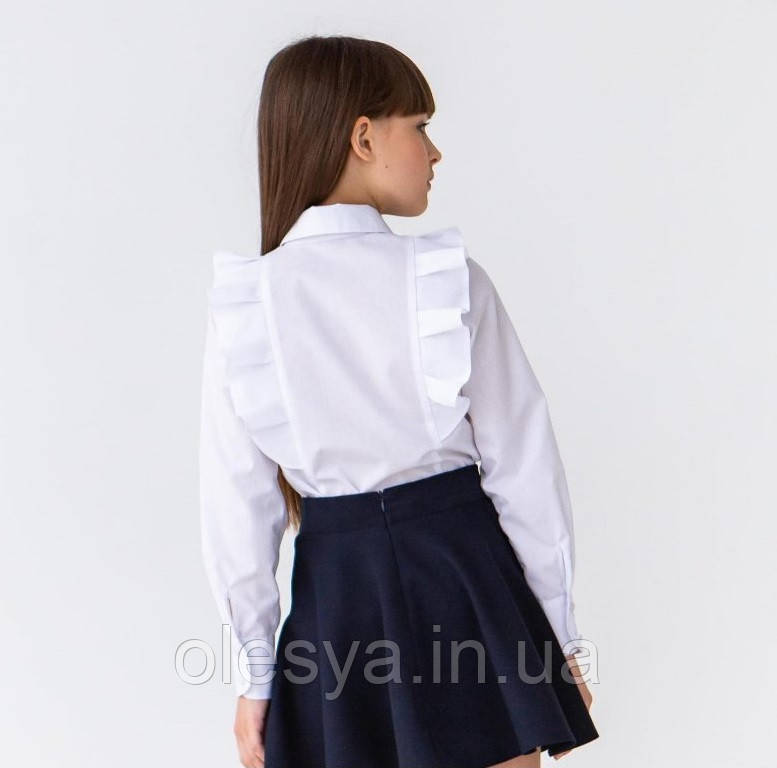 Блузка школьная нарядная для девочек Lidia тм BrilliAnt Размер 128 - фото 7 - id-p971817567