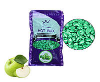 Гарячий віск для депіляції бікіні пахв у гранулах плівковий Konsung Beauty Hot Wax Apple яблоко 100 г