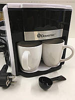 Кофеварка+ 2 чашки DOMOTEC White MS-0706 (6 шт/ящ)