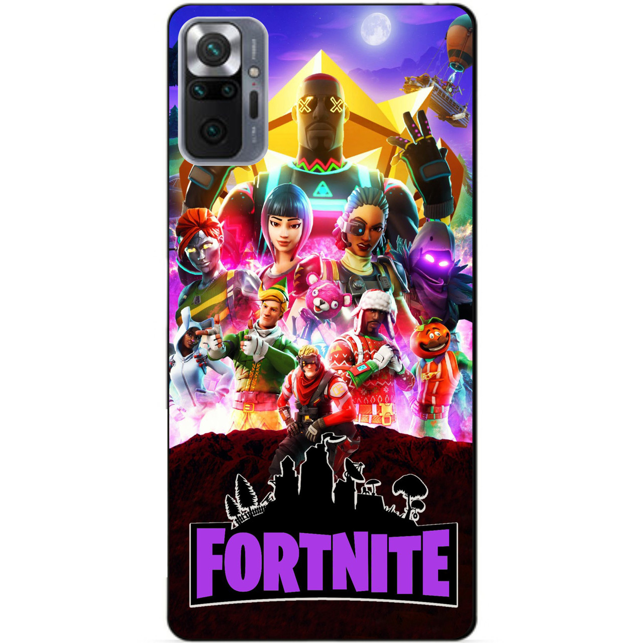 Силіконовий бампер чохол для Xiaomi Redmi Note 10 Pro з малюнком Fortnite