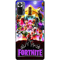 Силіконовий бампер чохол для Xiaomi Redmi Note 10 Pro з малюнком Fortnite