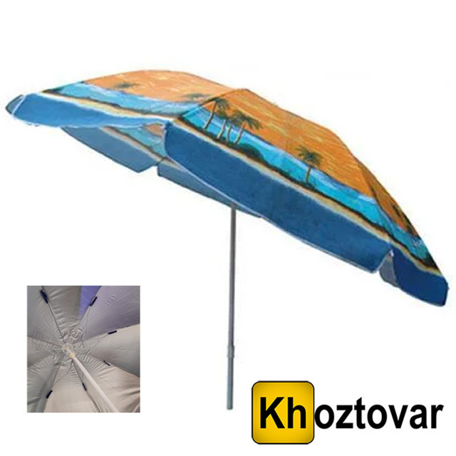 Пляжна складана парасолька з нахилом і напиленням HY-110M <unk> Посилені спиці ромашка 2,2 м